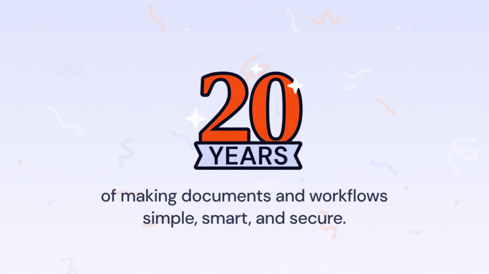 20 years of making documents and workflows simple, smart, and secure