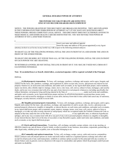 General Power of Attorny