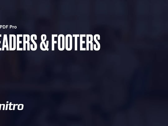 Headers and Footers