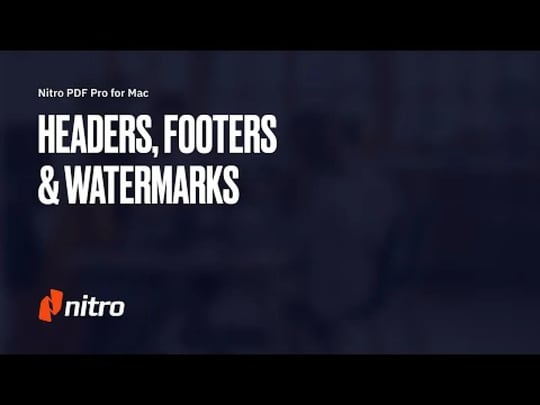 Headers, Footers, & Watermarks 