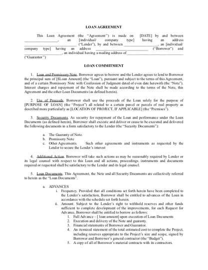 Loan Agreement Template
