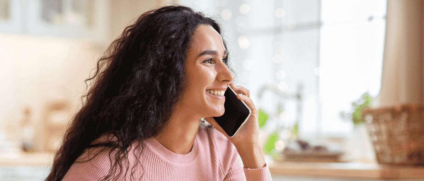 Woman talking on the phone
