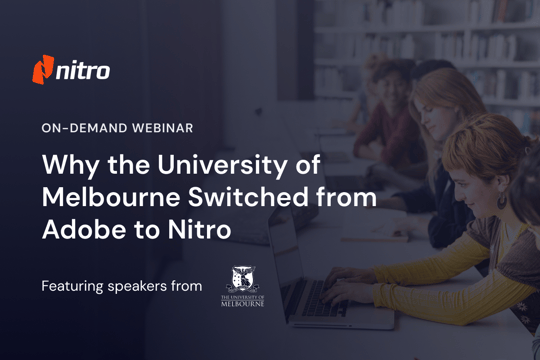 Resource Card-Webinar-Why the University of Melbourne Switched from Adobe to Nitro