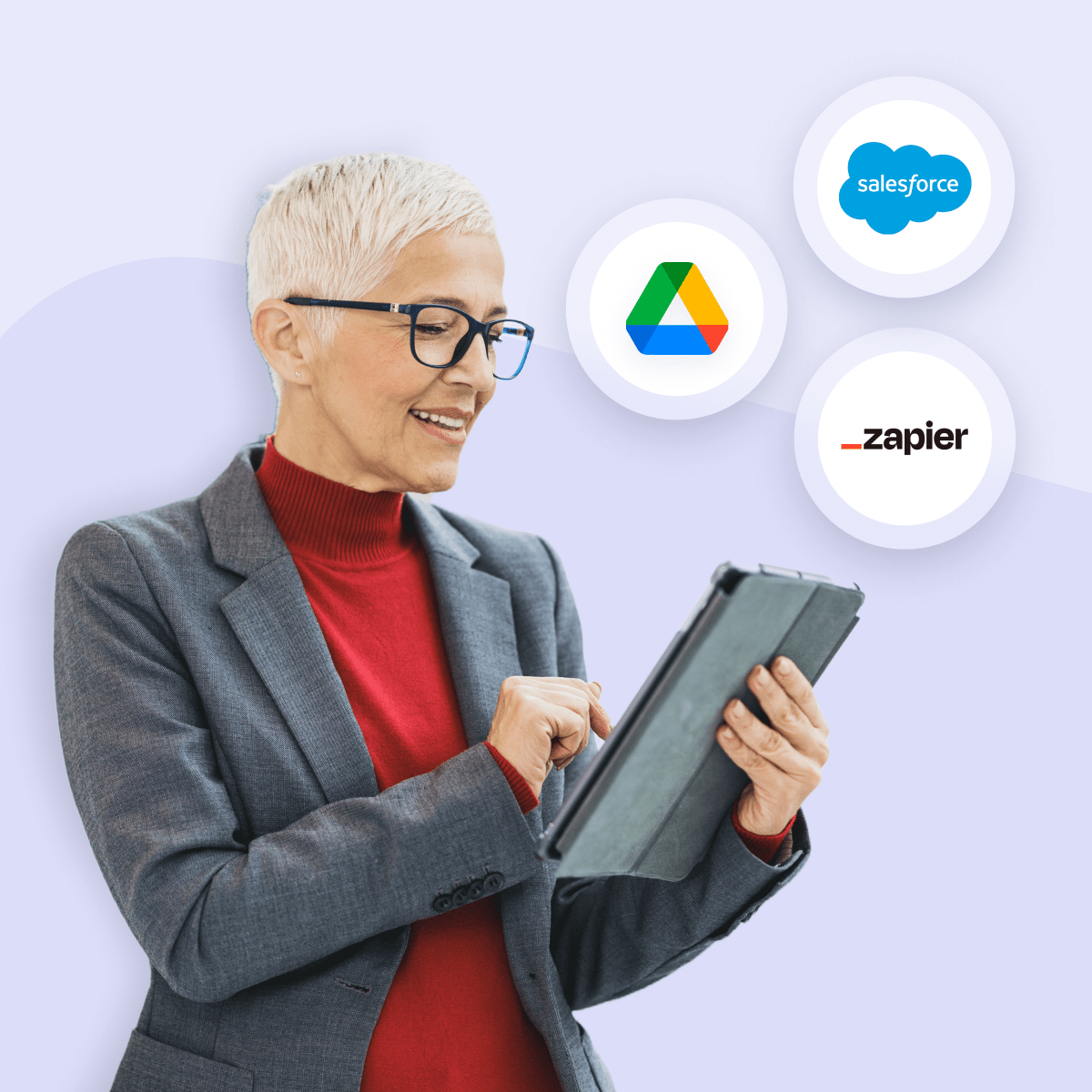 Screenshot showing Nitro Sign integrations like Zapier or Google Drive